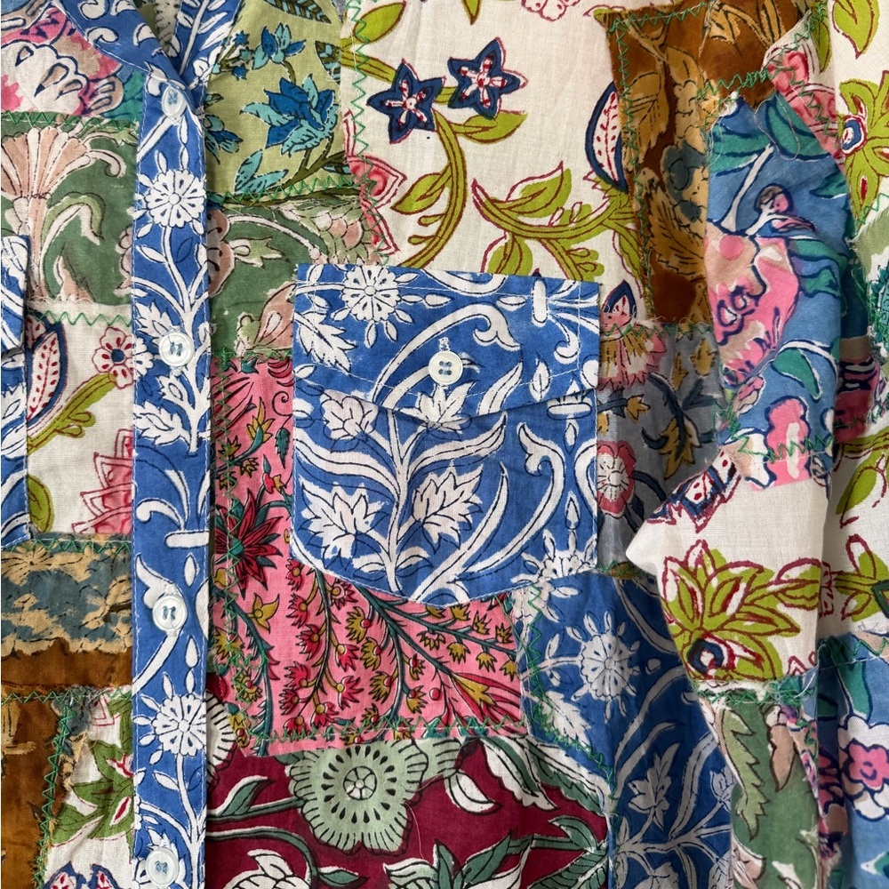 Ivy Jane Multi Patchwork Camp Shirt - image 4